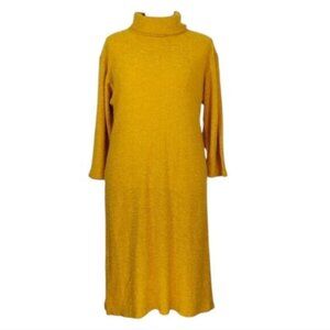 90s Victoria's Secret Retro Turtleneck Sweater Dress Long Size Large Gold Label